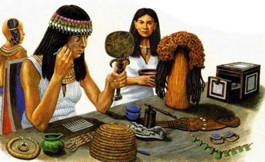 Egyptian-woman-applying-kohl