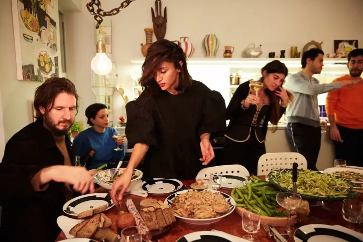 From left- Emile Haynie, Nadia Gohar, Laila Gohar, Maryam Nassir Zadeh, Rafael Prieto and Omar Sosa.CreditPaul Quitoriano